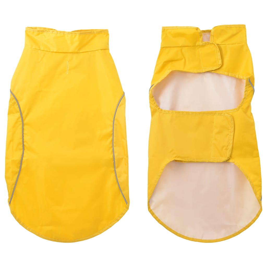 Pláštěnka pro psy s reflexními proužky polyester žlutá L