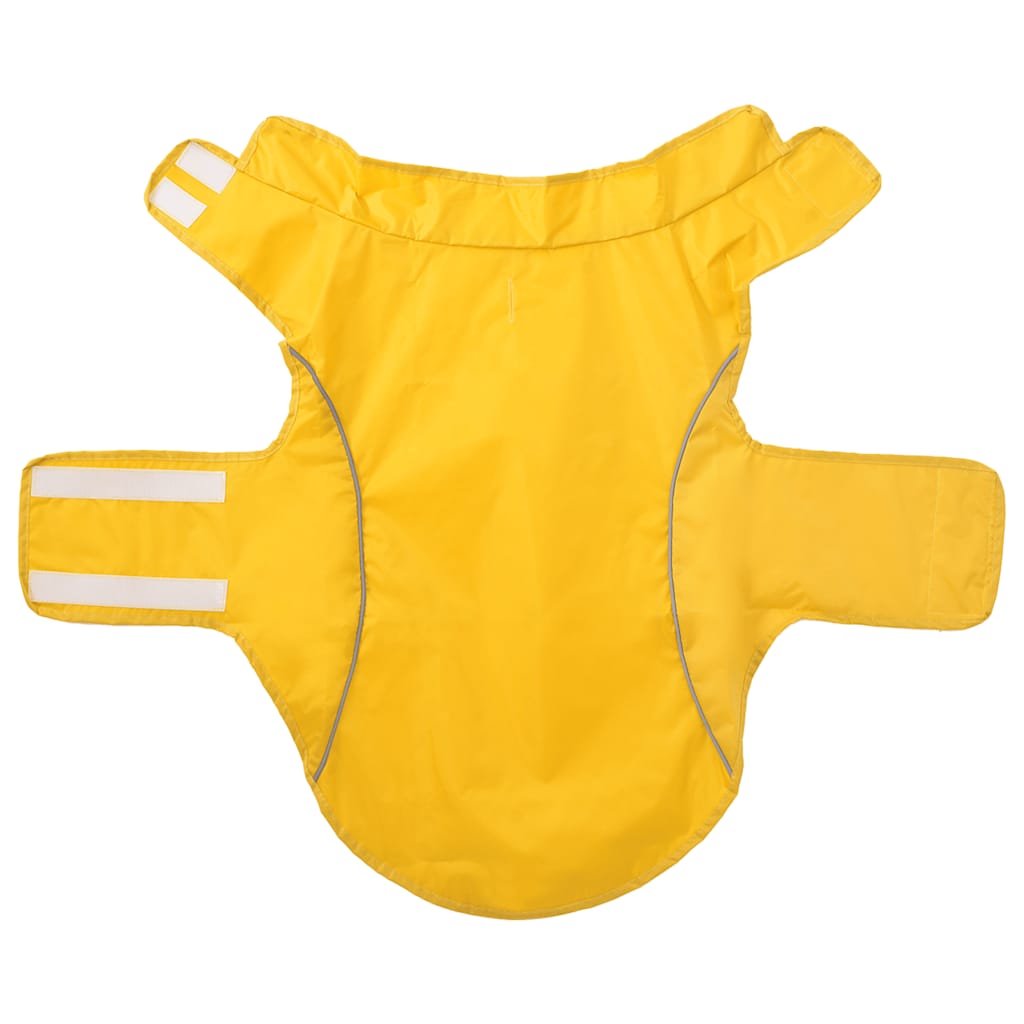 Pláštěnka pro psy s reflexními proužky polyester žlutá L