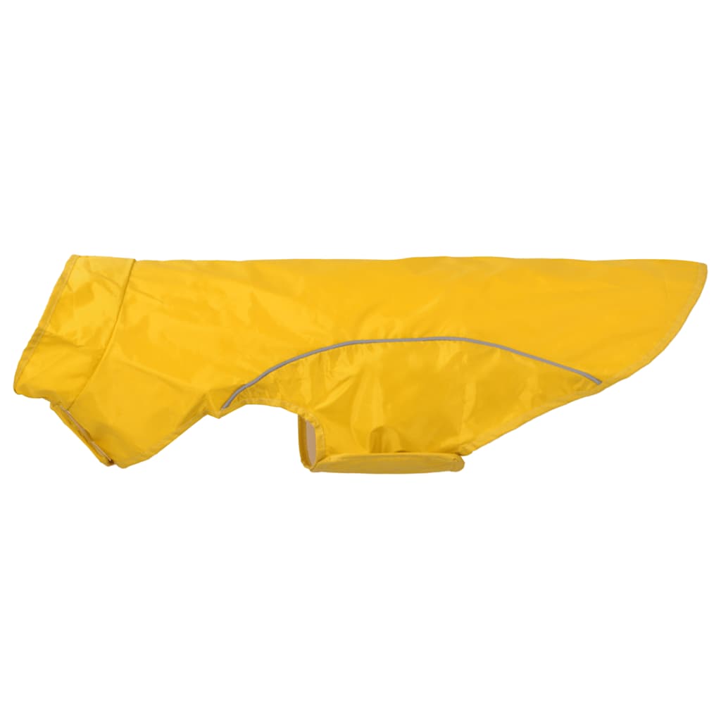 Pláštěnka pro psy s reflexními proužky polyester žlutá XL