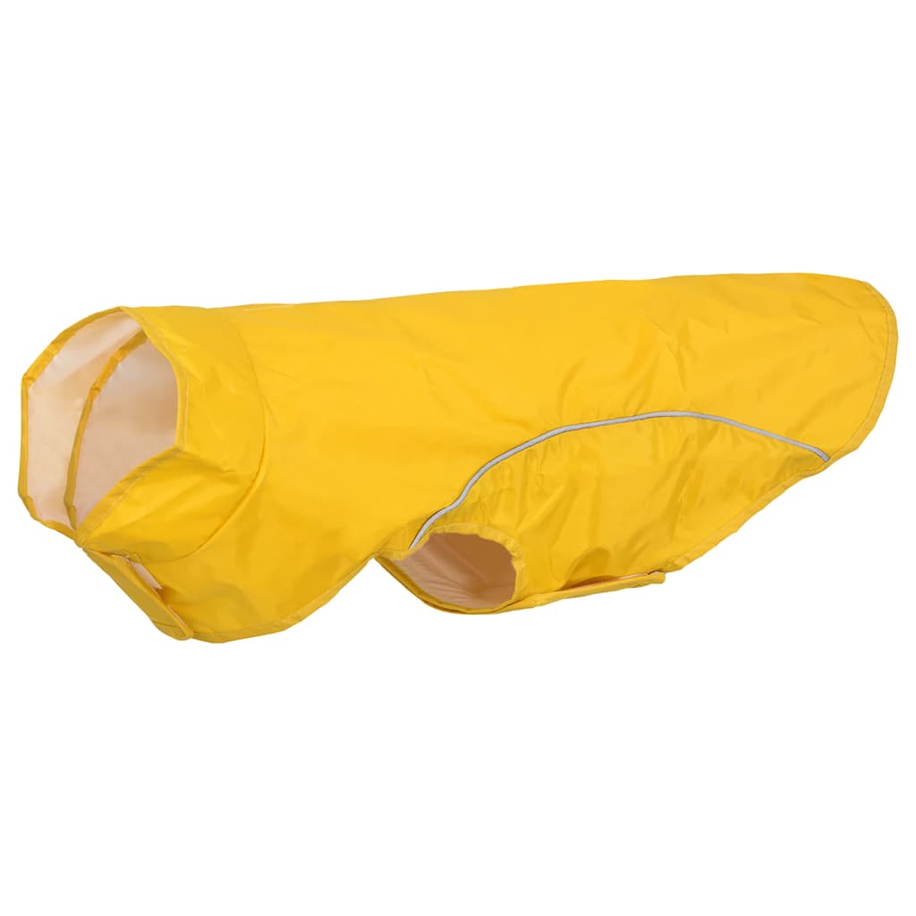 Pláštěnka pro psy s reflexními proužky polyester žlutá 2XL