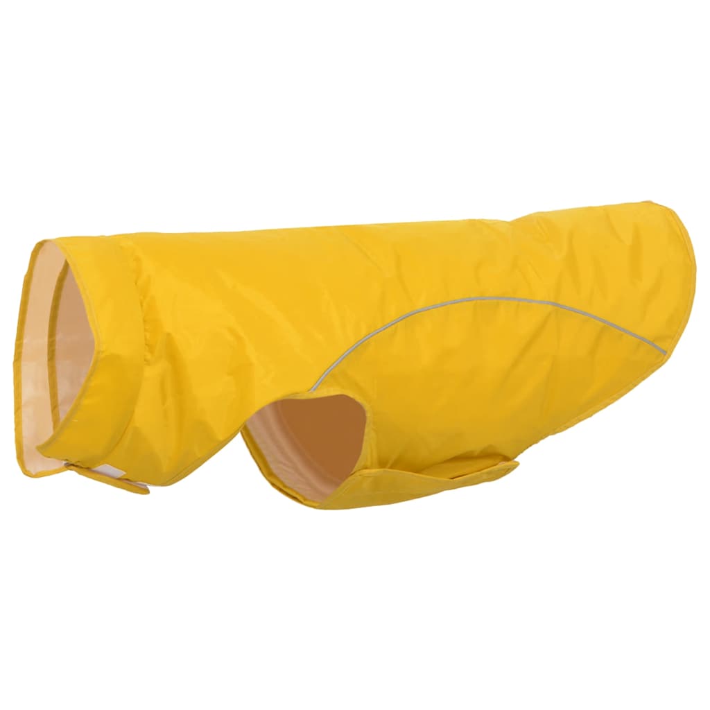 Pláštěnka pro psy s reflexními proužky polyester žlutá 3XL