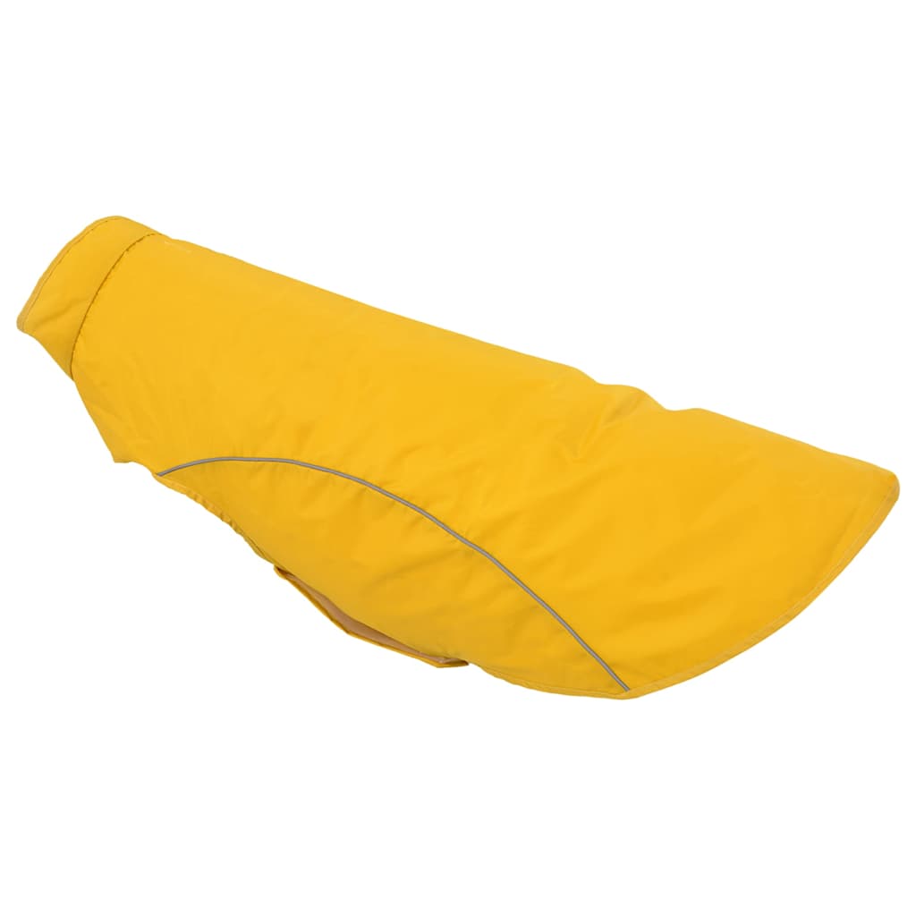 Pláštěnka pro psy s reflexními proužky polyester žlutá 3XL