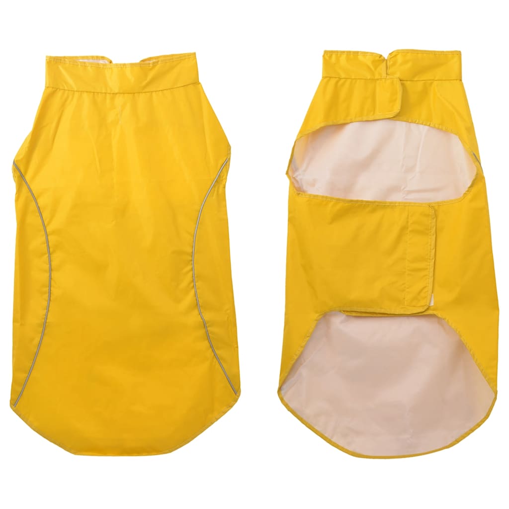Pláštěnka pro psy s reflexními proužky polyester žlutá 4XL