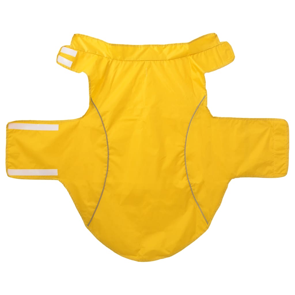 Pláštěnka pro psy s reflexními proužky polyester žlutá 4XL