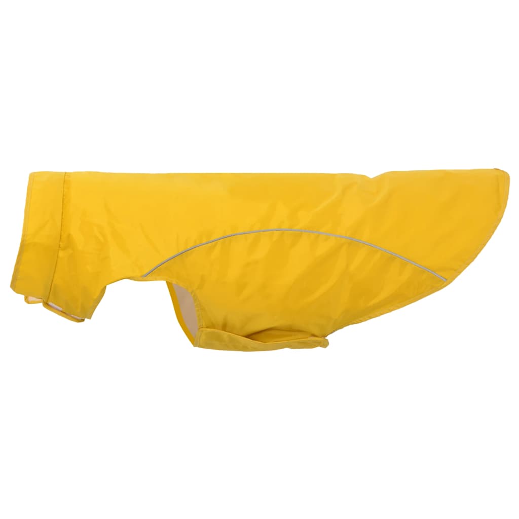 Pláštěnka pro psy s reflexními proužky polyester žlutá 4XL