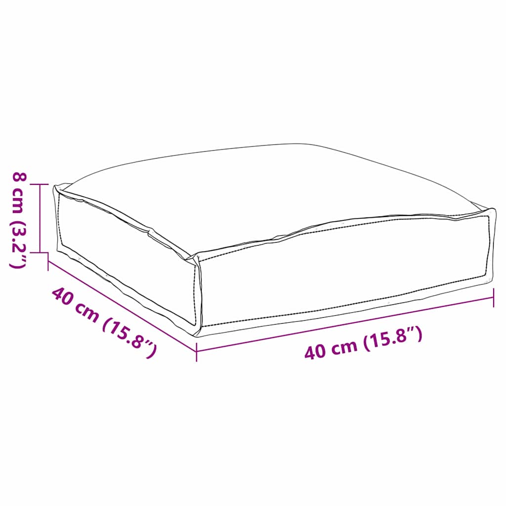 Polstr na paletové sedadlo 4 pcs Krémová 40 x 40 x 8 cm