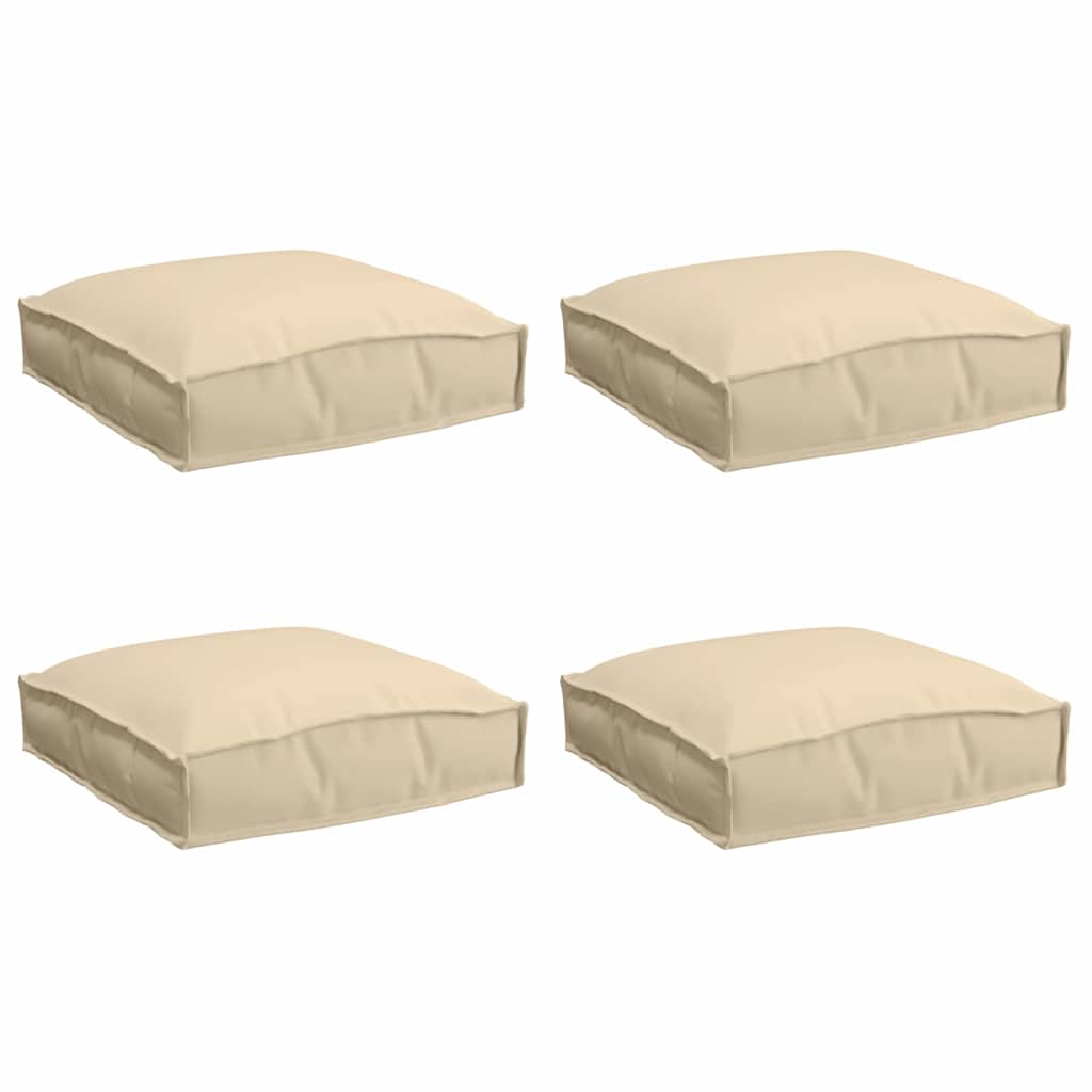 Polstr na paletové sedadlo 4 pcs Béžová 40 x 40 x 8 cm