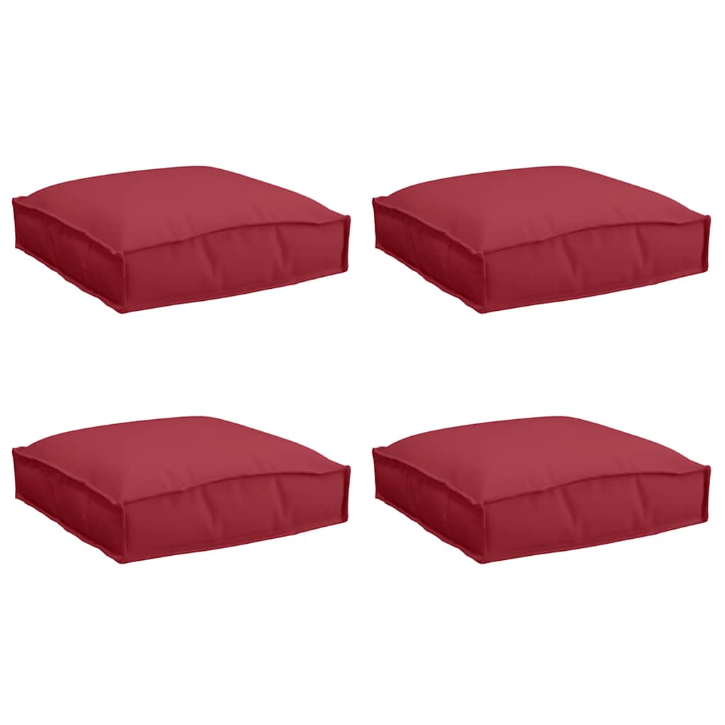 Polstr na paletové sedadlo 4 pcs Víno Červené 40 x 40 x 8 cm