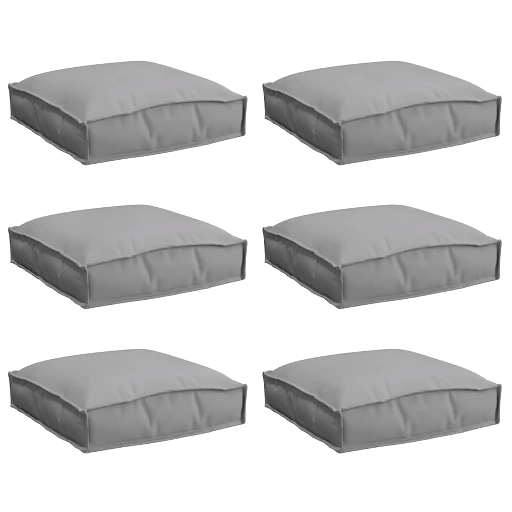 Polstr na paletové sedadlo 6 pcs Šedá 40 x 40 x 8 cm