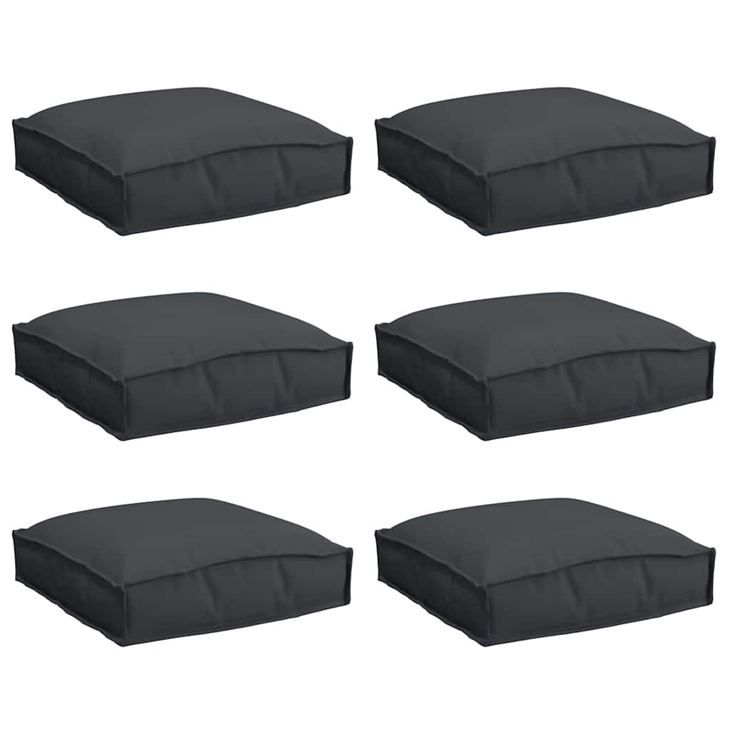 Polstr na paletové sedadlo 6 pcs Černá 40 x 40 x 8 cm