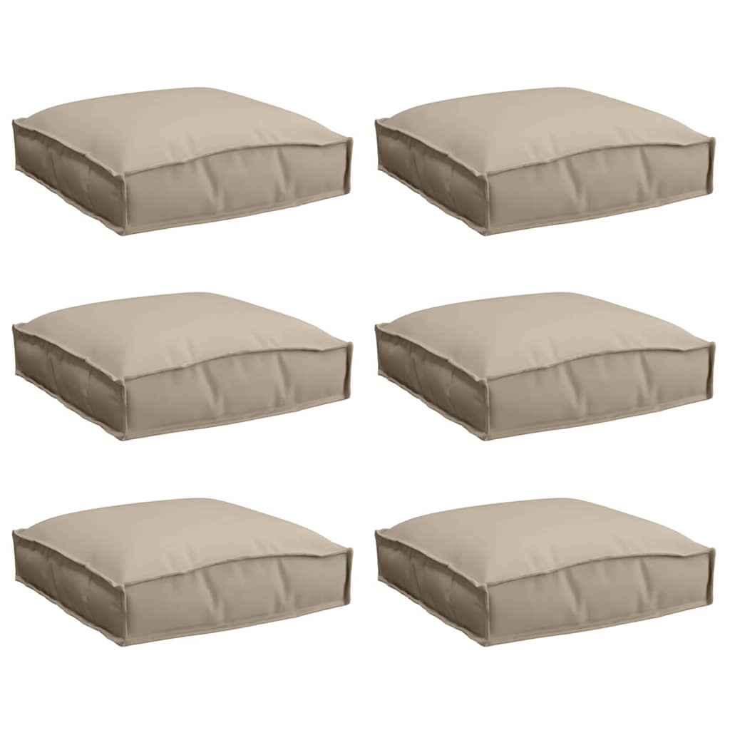 Polstr na paletové sedadlo 6 pcs Taupe 40 x 40 x 8 cm
