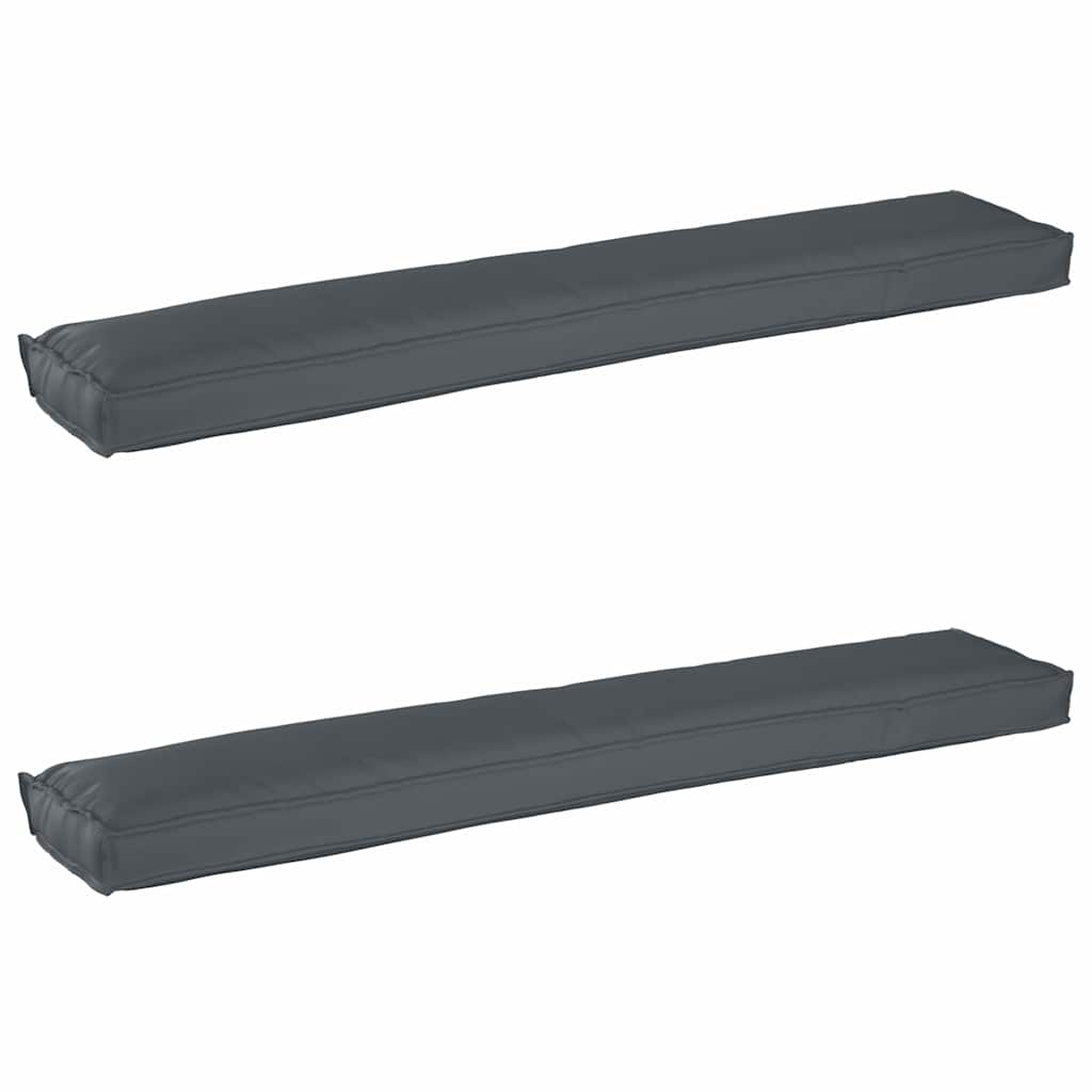Sada polštářů na paletu 2 pcs Antracit 200 x 40 x 8 cm