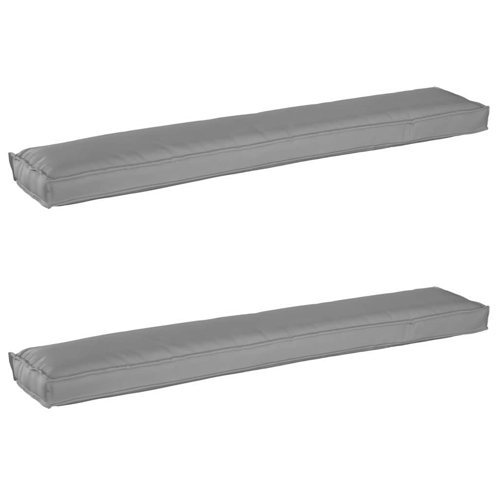 Sada polštářů na paletu 2 pcs Šedá 200 x 40 x 8 cm