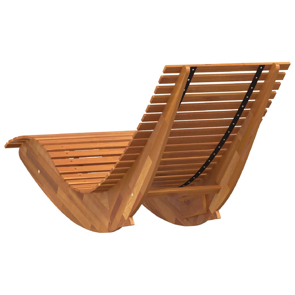 Houpací sluneční lehátka 2 pcs Hnědá 154 x 60 x 74 cm