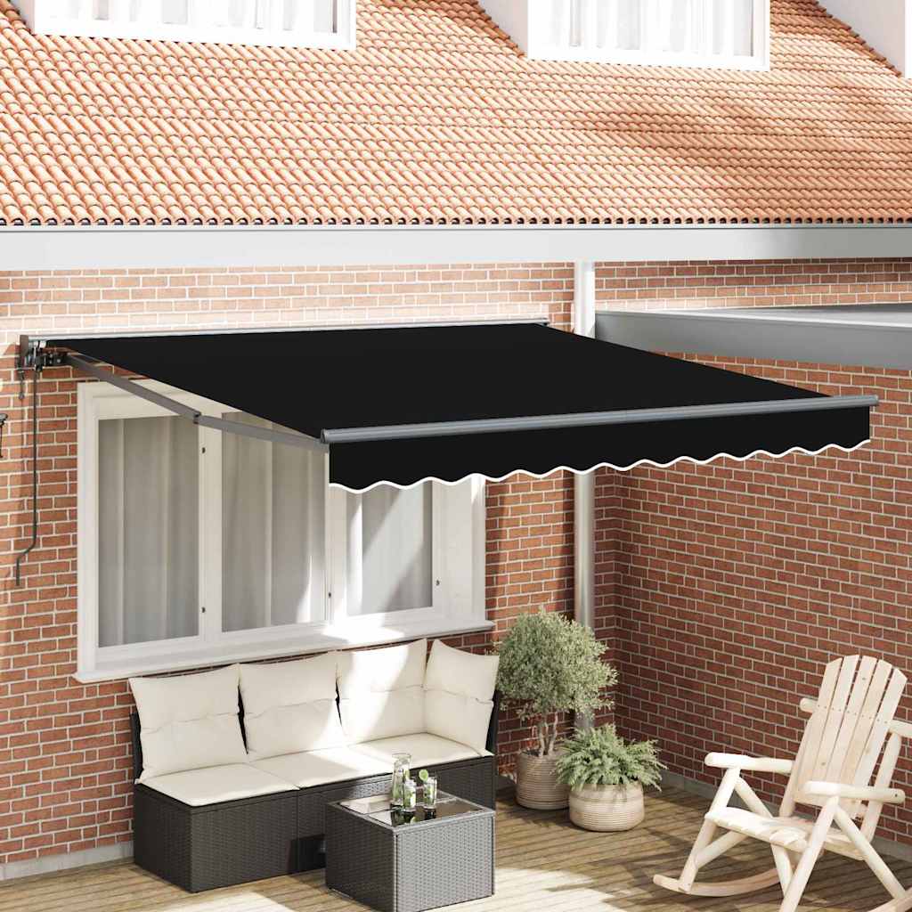 Budsorovatelné zastřešení Černá 350x250 cm textil