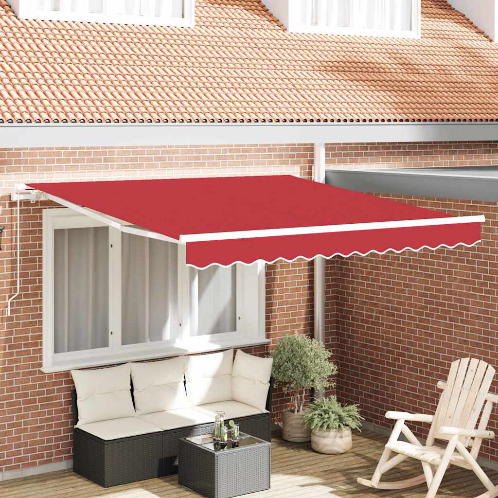 Budsorovatelné zastřešení Červená 350 x 250 cm textil