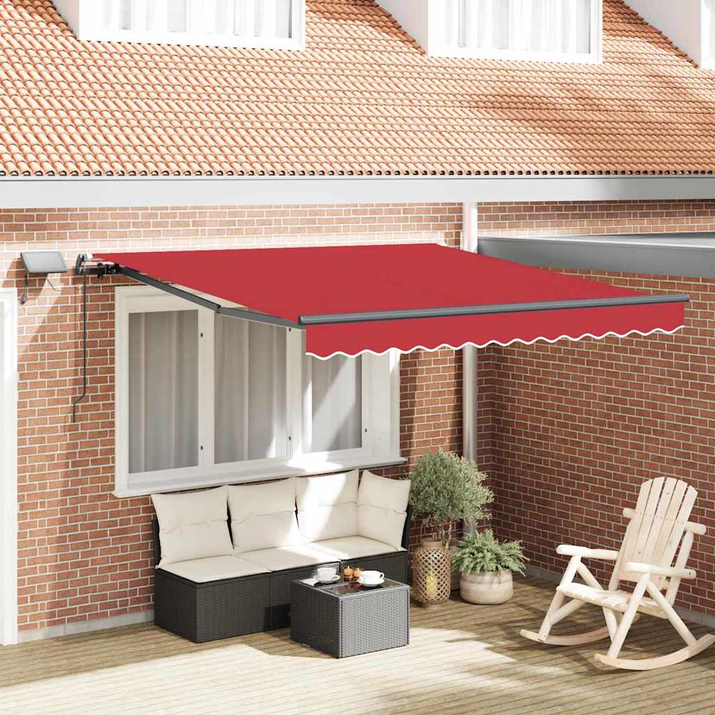Budsorovatelné zastřešení Červená 350 x 250 cm textil