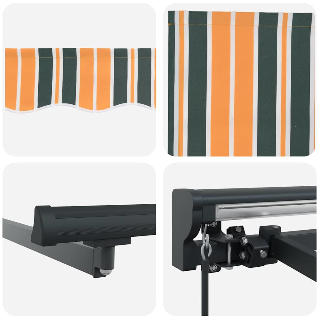 Budsorovatelné zastřešení Zelená a žlutá 350x250 cm textil