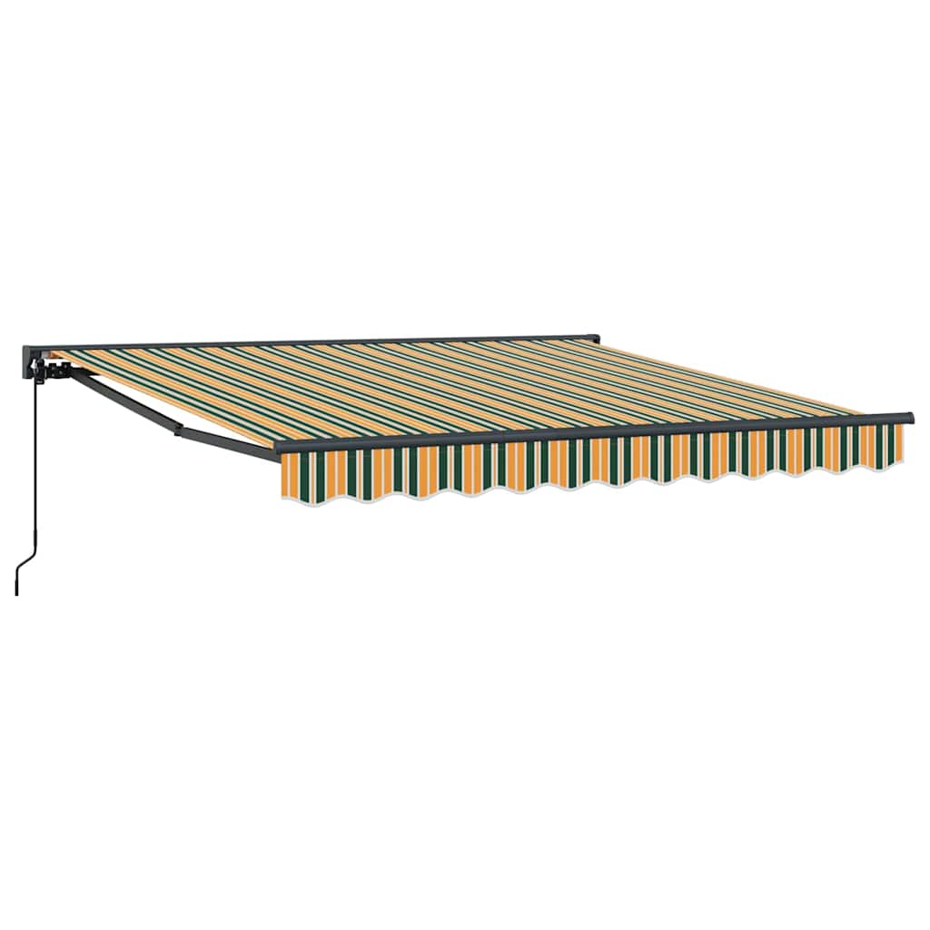 Budsorovatelné zastřešení Zelená a žlutá 350x250 cm textil