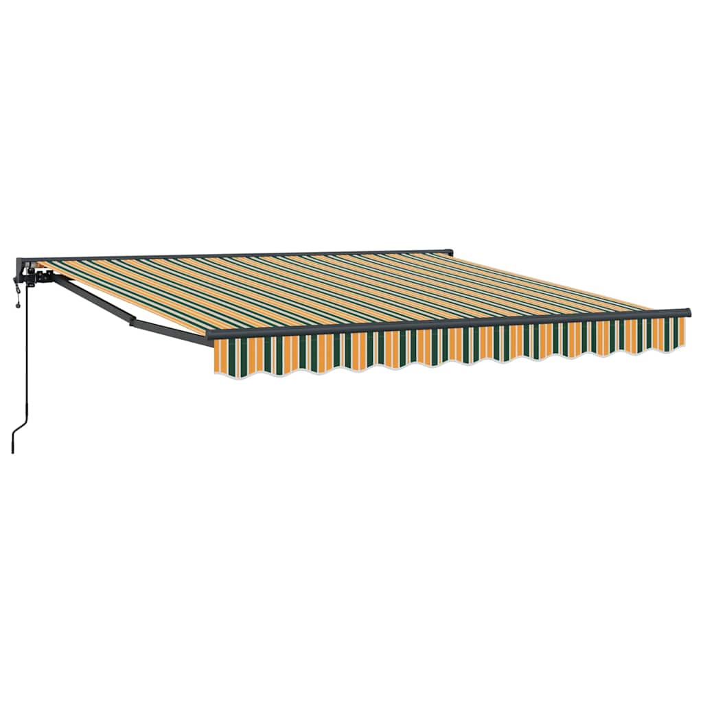 Budsorovatelné zastřešení Zelená a žlutá 350x250 cm textil
