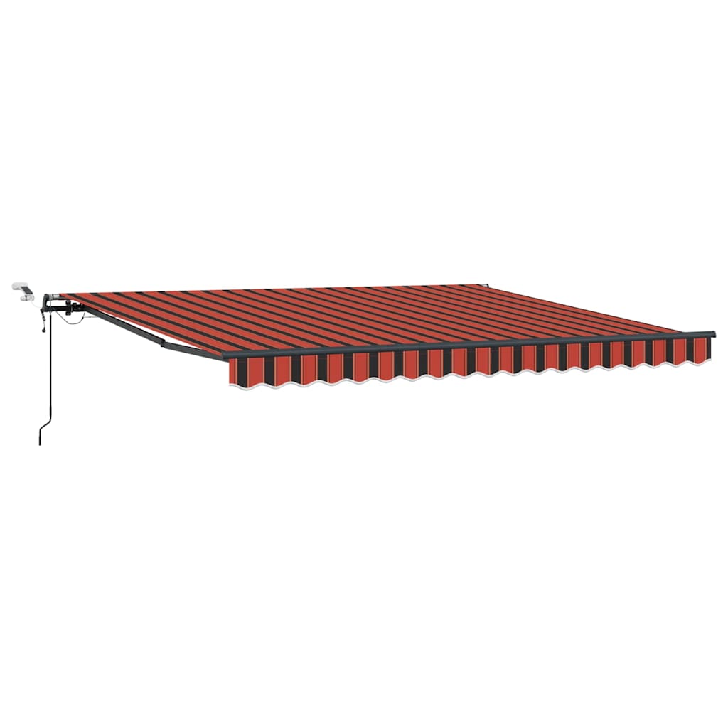 Budsorovatelné zastřešení oranžová a hnědá 400 × 300 cm textil