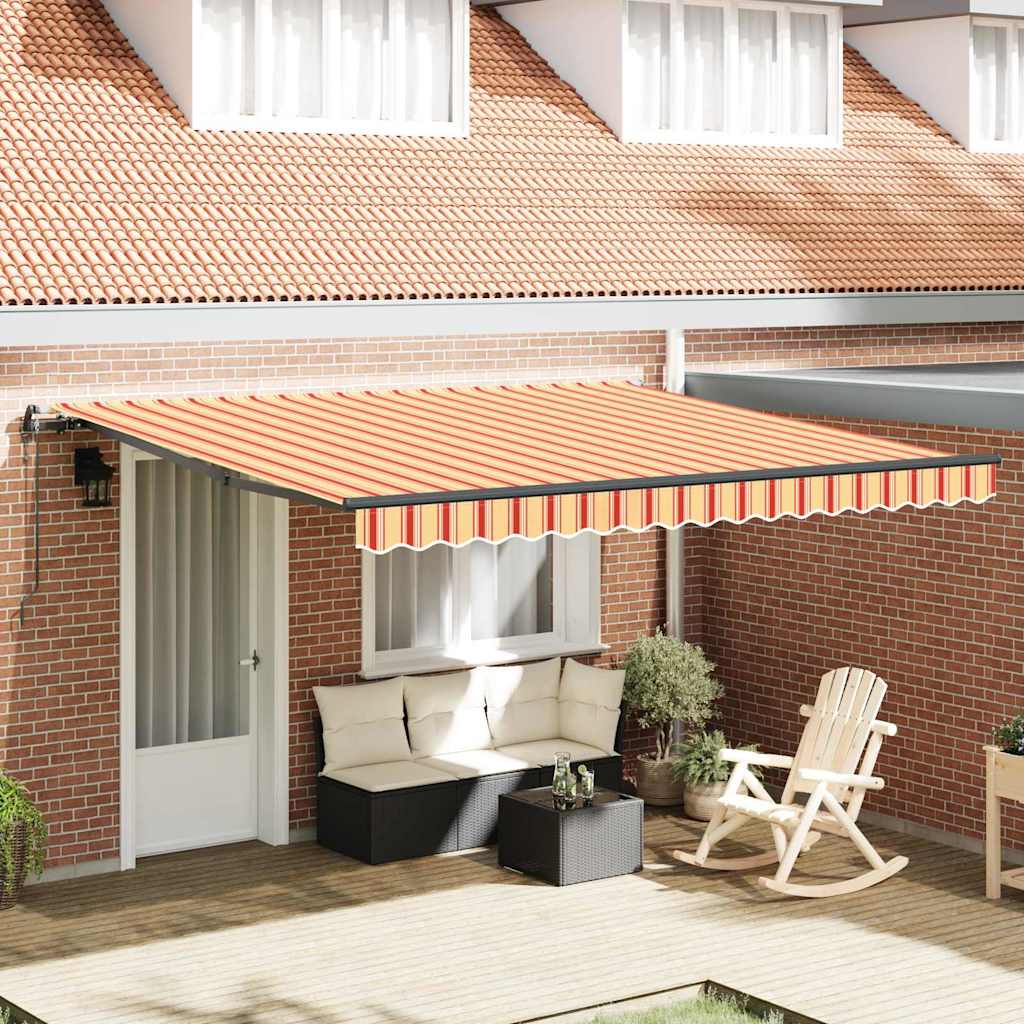Budsorovatelné zastřešení žlutá a oranžová 400 ×300 cm textil