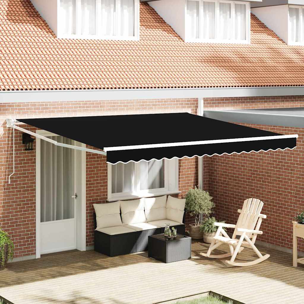 Budsorovatelné zastřešení Černá 400 × 300 cm Polyester