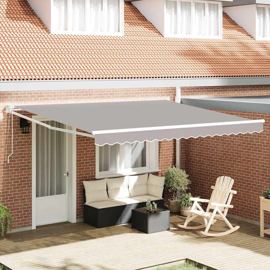 Budsorovatelné zastřešení Světle šedá 400 × 300 cm Polyester