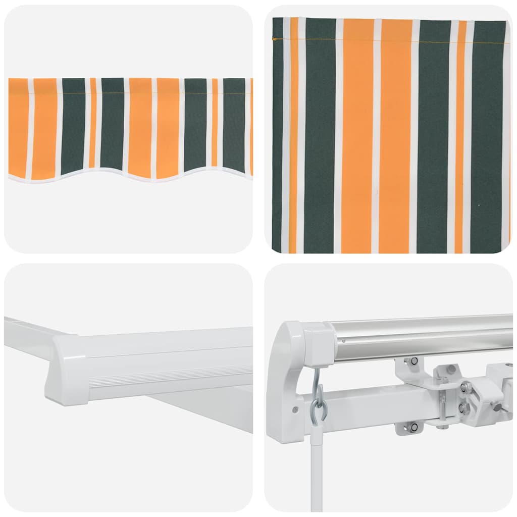 Budsorovatelné zastřešení Zelená a žlutá 400 × 300 cm Polyester
