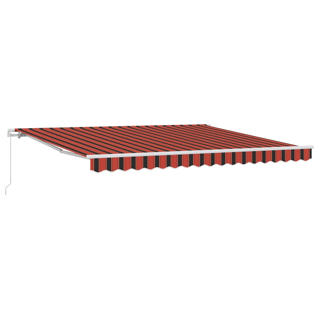 Budsorovatelné zastřešení oranžová a hnědá 400 × 350 cm
