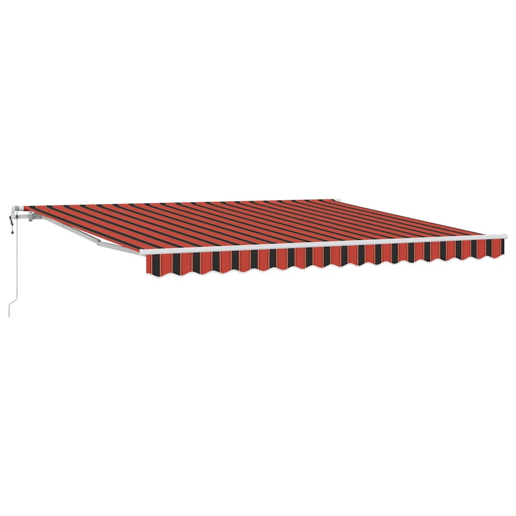 Budsorovatelné zastřešení 400 × 350 cm oranžová a hnědá