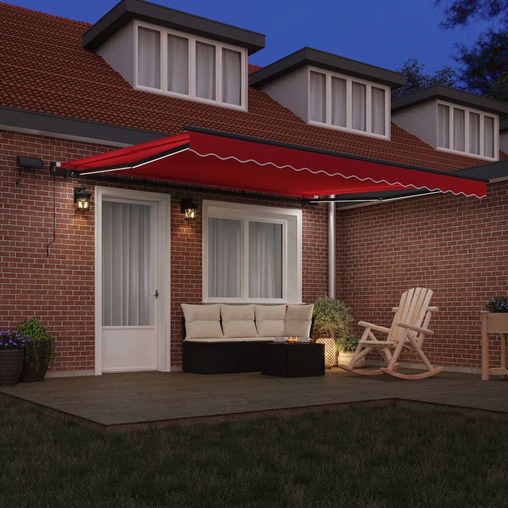 Budsorovatelné zastřešení Červená 400 ×350 cm textil