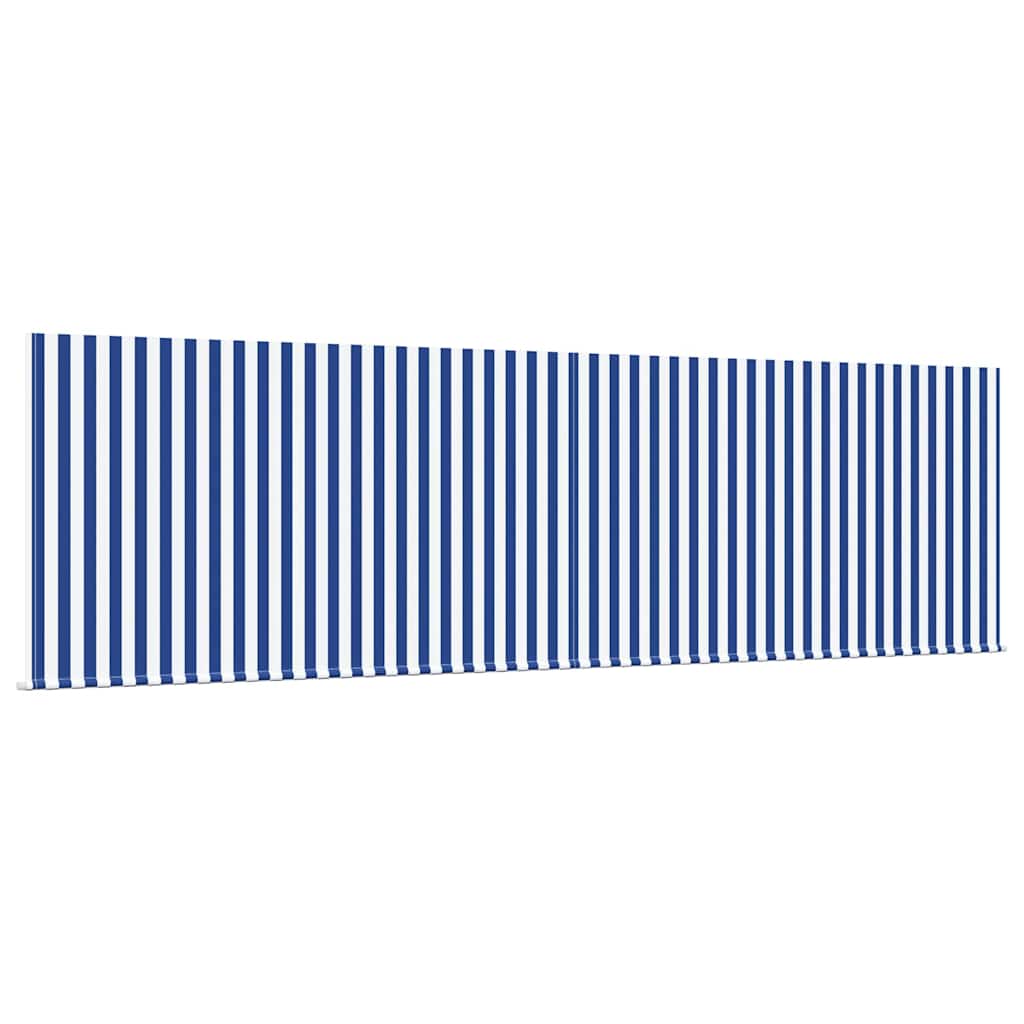 Budsorovatelné zastřešení Modro-bílá 450 × 300 cm textil