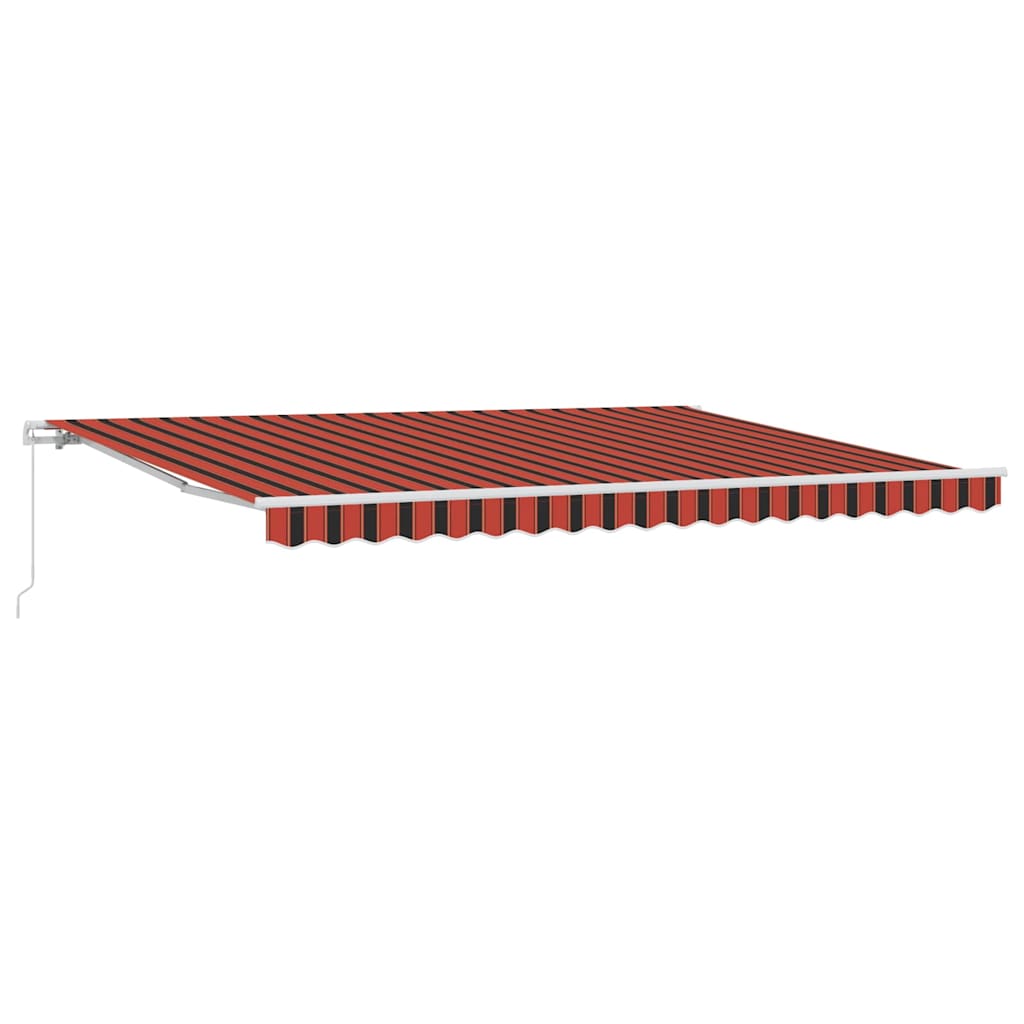 Budsorovatelné zastřešení oranžová a hnědá 450 × 300 cm
