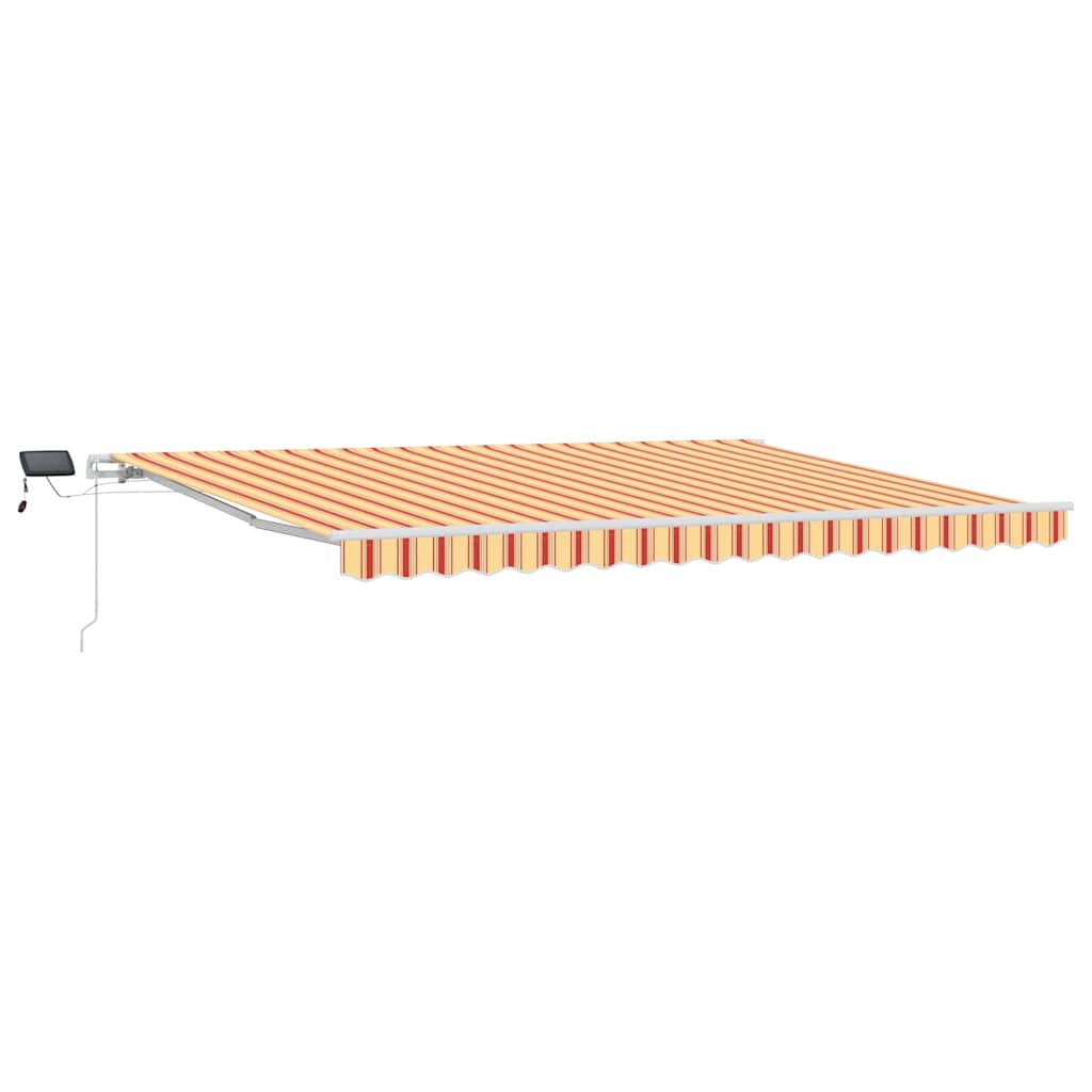 Budsorovatelné zastřešení s žlutá a oranžová 450 ×300 cm textil
