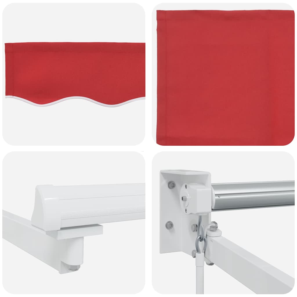 Markýza Červená 4,5 × 3 m Polyester a kov
