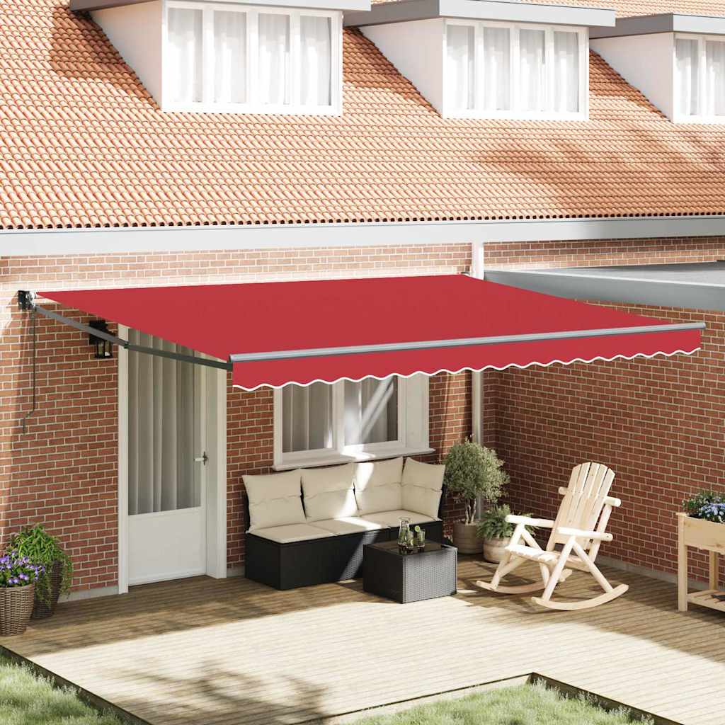 Markýza Červená 4,5 × 3 m Polyester a kov