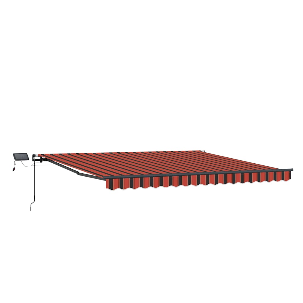 Budsorovatelné zastřešení oranžová a hnědá 450 ×350 cm textil