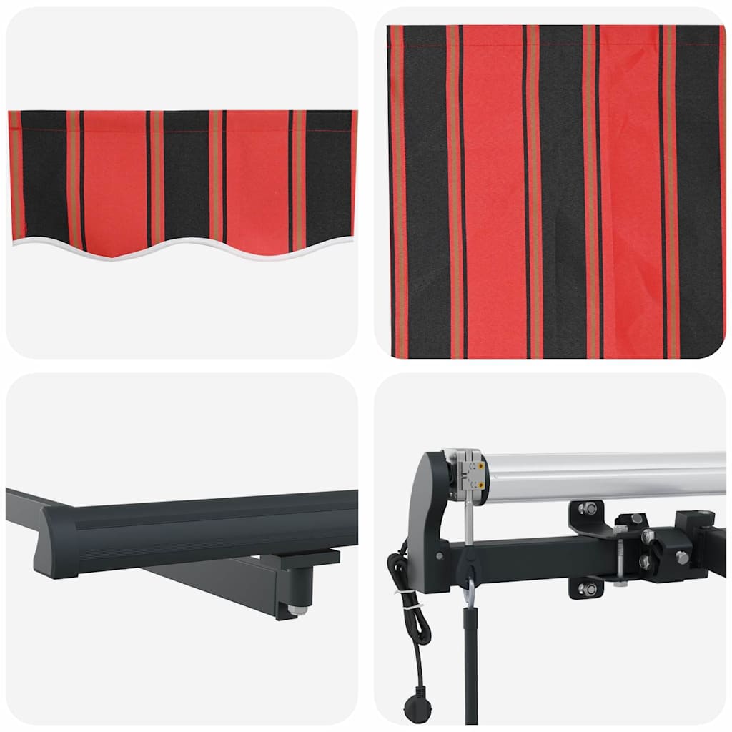 Budsorovatelné zastřešení oranžová a hnědá 500 ×300 cm textil