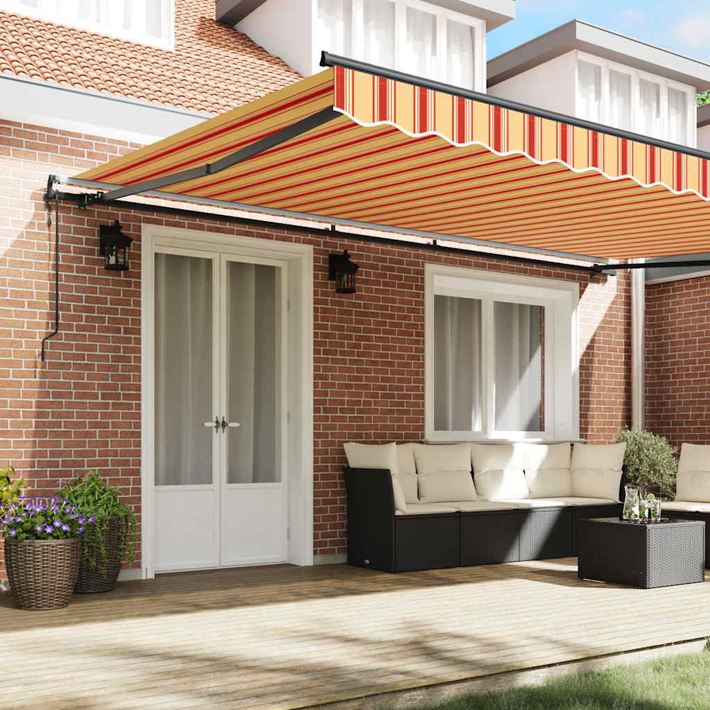 Budsorovatelné zastřešení žlutá a oranžová 500 ×300 cm textil