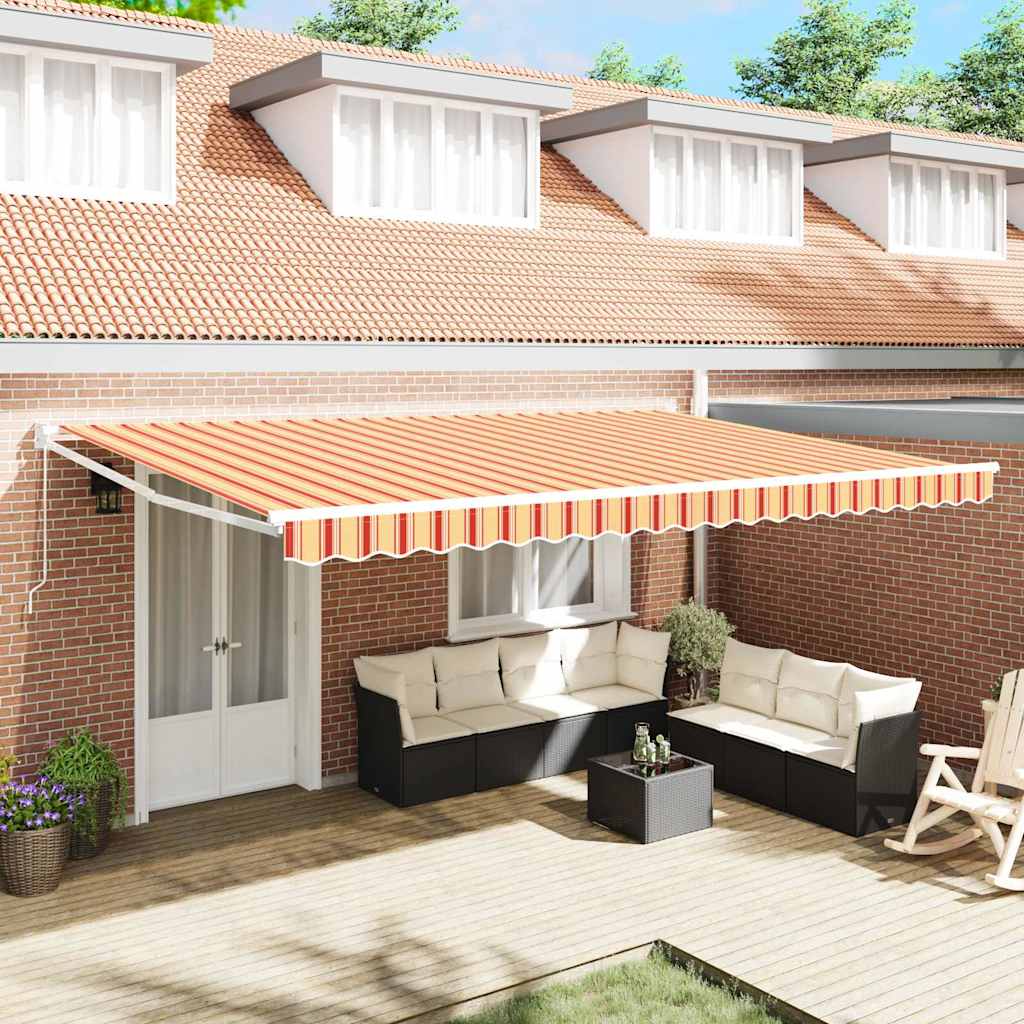 Budsorovatelné zastřešení Žlutá a oranžová 500 × 300 cm