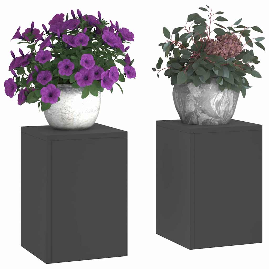 Stojany na rostliny 2 pcs Černá 24 x 24 x 35 cm Ocel