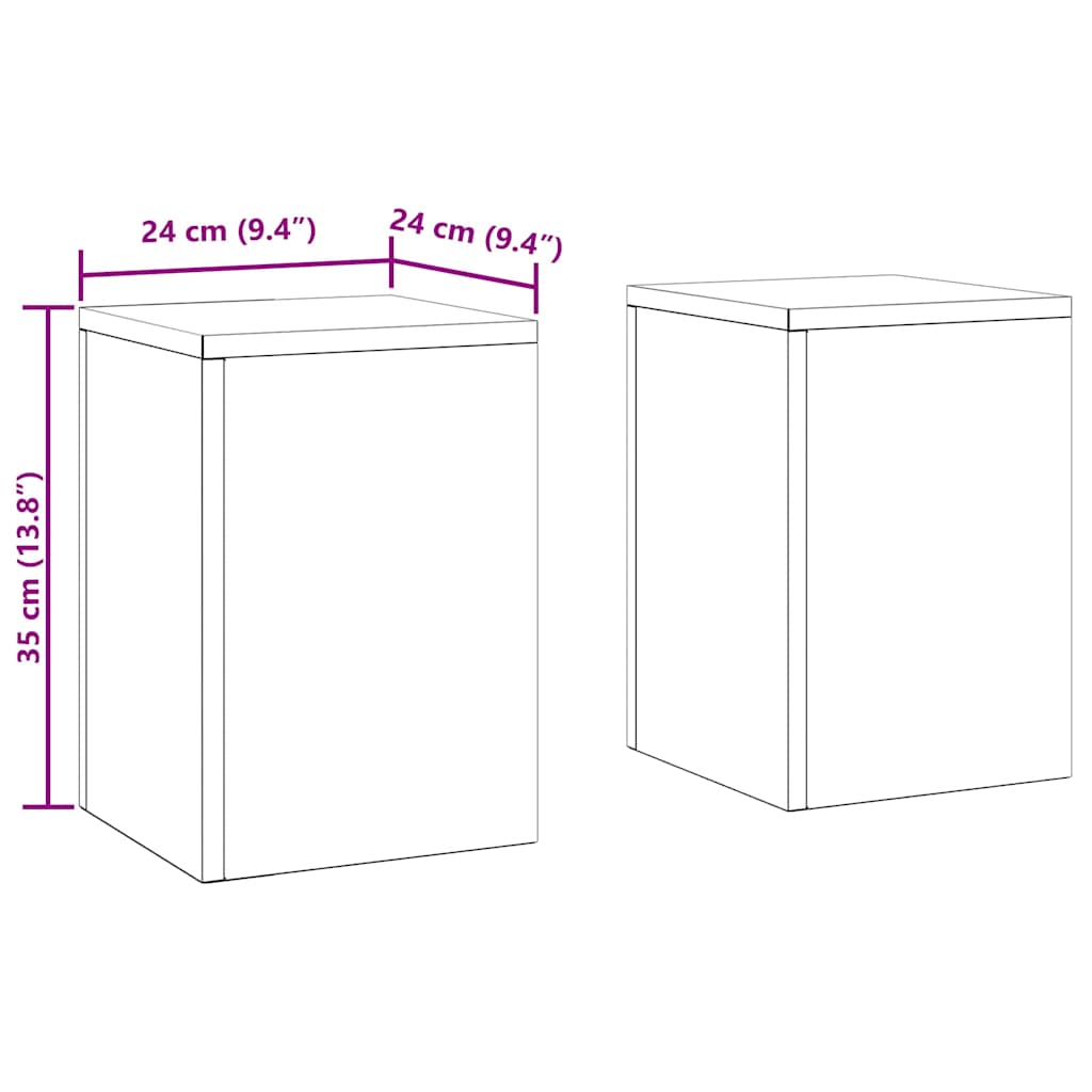 Stojany na rostliny 2 pcs Antracit 24 x 24 x 35 cm Ocel