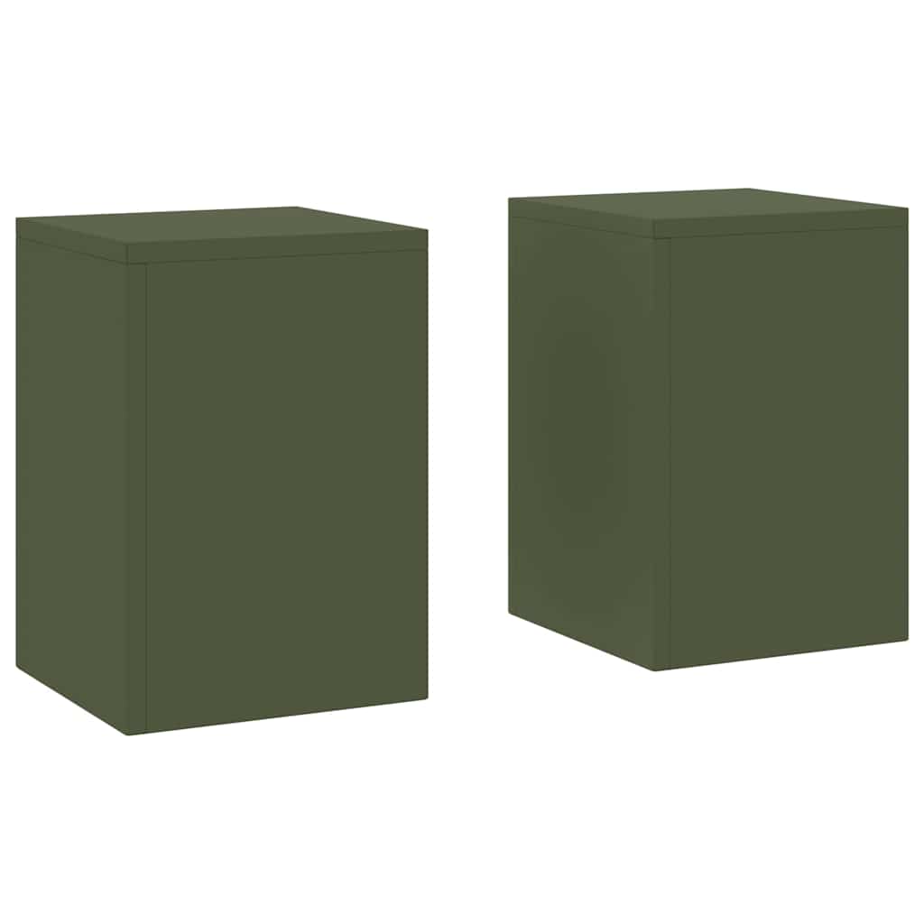 Stojany na rostliny 2 pcs Olivově zelená 24 x 24 x 35 cm Ocel