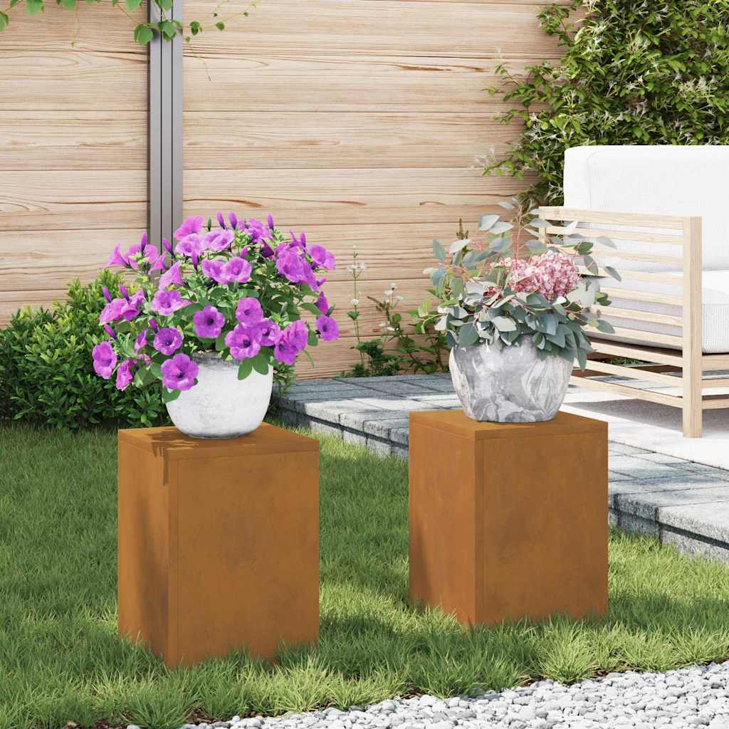 Stojany na rostliny 2 pcs Rezavá 24 x 24 x 35 cm