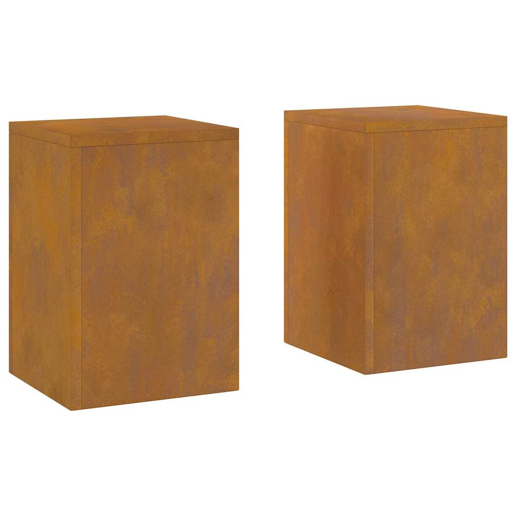 Stojany na rostliny 2 pcs Rezavá 24 x 24 x 35 cm