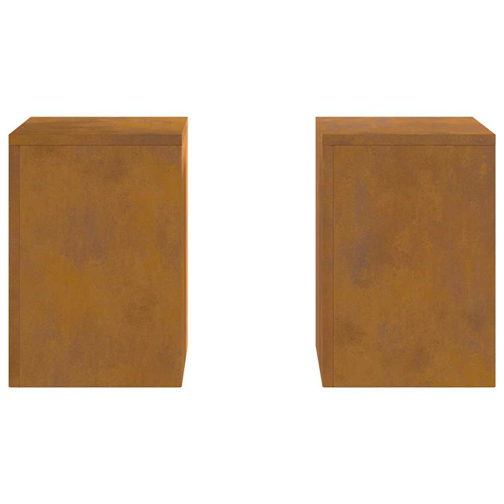 Stojany na rostliny 2 pcs Rezavá 24 x 24 x 35 cm