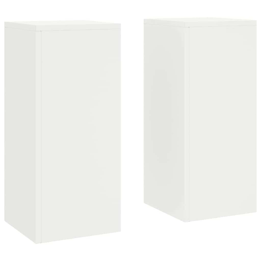 Stojany na rostliny 2 pcs Bílá 24 x 24 x 55 cm Ocel