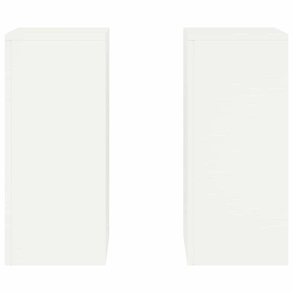 Stojany na rostliny 2 pcs Bílá 24 x 24 x 55 cm Ocel