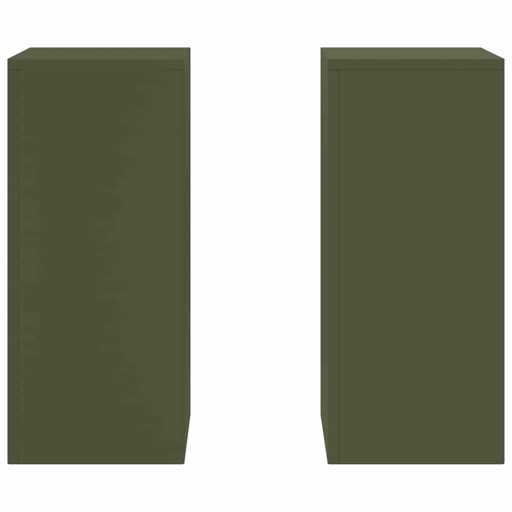 Stojany na rostliny 2 pcs Olivově zelená 24 x 24 x 55 cm Ocel